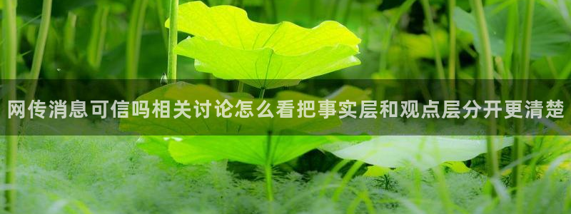 五一吃瓜网站:网传消息可信吗相关讨论怎么看把事实层和观点层分开更清楚
