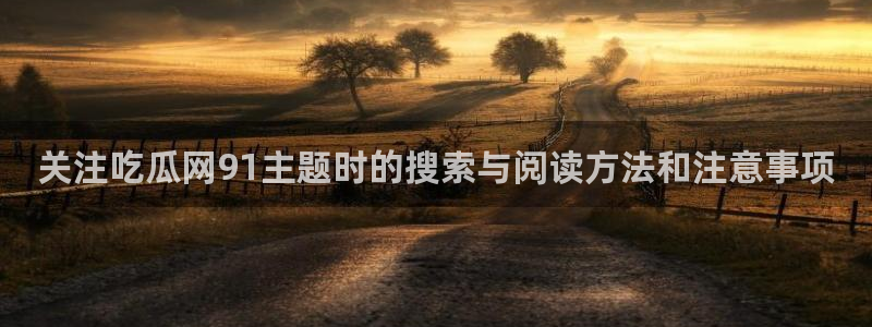 吃瓜网51:关注吃瓜网91主题时的搜索与阅读方法和注意事项